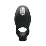 Черное кольцо на пенис с вибрацией Vibration Penis Sleeve (Цвет: черный)