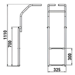 Трап складной для надувных лодок, 2 черных ступени (ширина 325 мм.) (10269528)