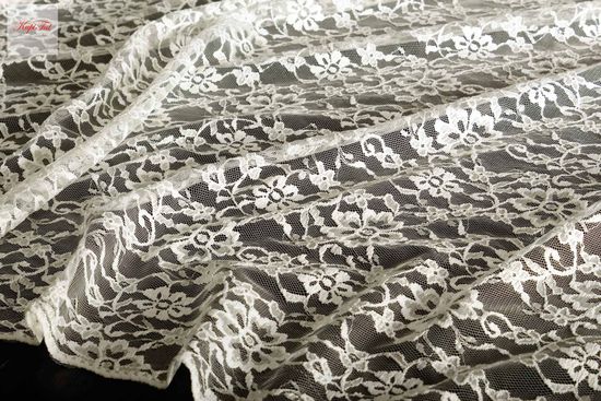 Длинные шторы Люси-Т гипюр жаккардовый (молочный)