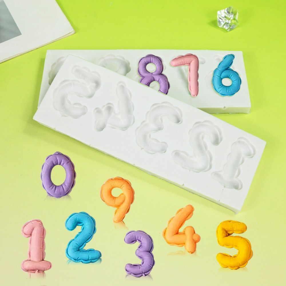 Силиконовая форма для леденцов «Цифры-Воздушные шары» 2 части