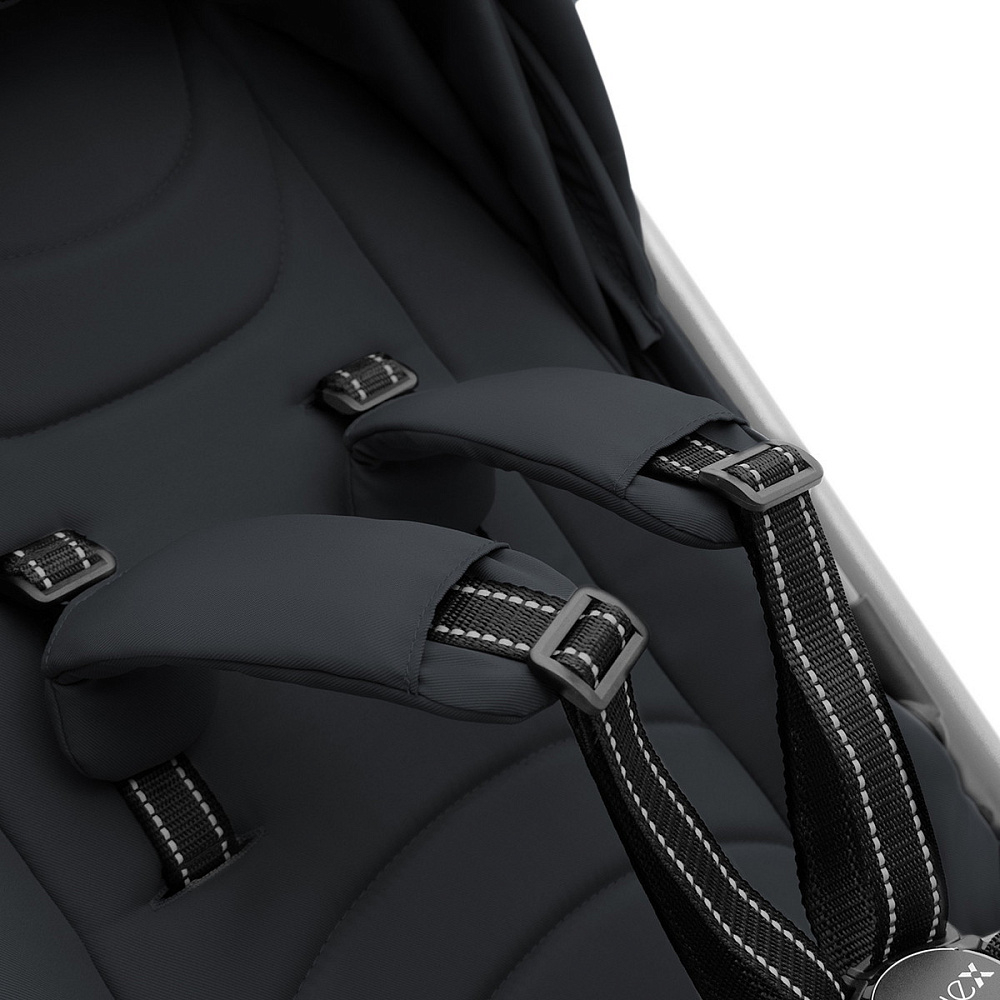 Коляска Agex Life 3 в 1 хромированная рама с автокреслом i-Safe Black ALM606 Midnight Grey (Темно-серый)