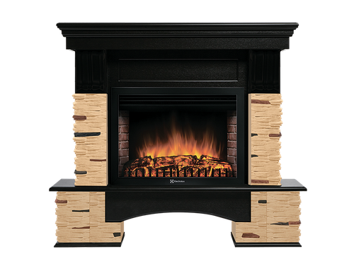 Портал Firelight Pietra Nuovo 30 камень сланец натуральный, шпон темный дуб