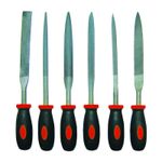 БИБЕР 85311 Набор надфилей 6шт обрезин. рукоятка "Профи" 150мм (20/120)