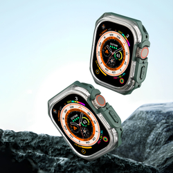 Чехол-бампер с зелеными рамками от Dux Ducis для часов Apple Watch Ultra 1 и 2, 49MM, Tamo Series Case