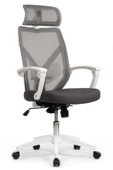 Кресло Oliver RCH W-203AC Белый пластик/Серый