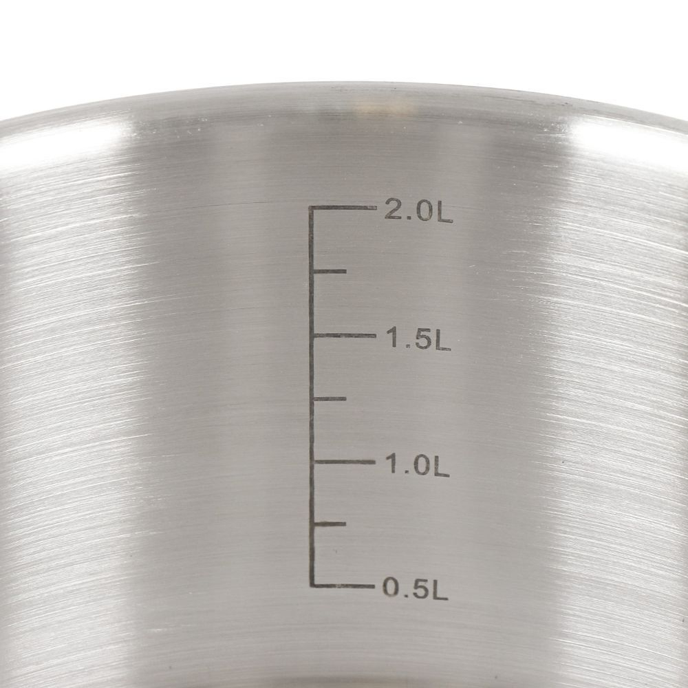 Кастрюля нерж, 2.5 л, с крыш, крышка стекло, Daniks, Бонн, GS-01319-18CA, индукц