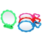 Зеркало настольное в пластиковой оправе «Бантик» круг, подвесное d-12см (Стикер на минивложение 10шт)