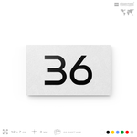 Табличка с номером 36 на дверь квартиры, для офиса, кабинета, аудитории, склада, белая 120х70 мм, Айдентика Технолоджи