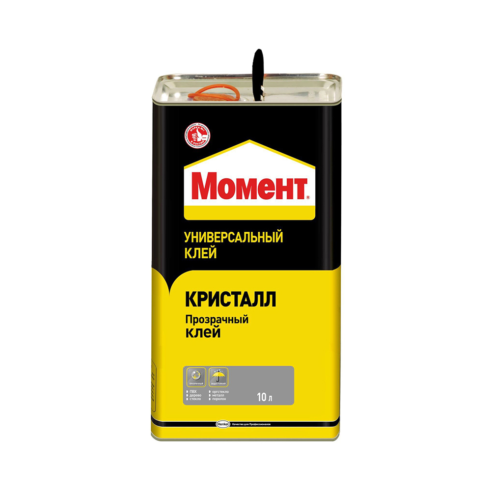 Клей универсальный контактный полиуретановый Момент Кристалл 10 л.