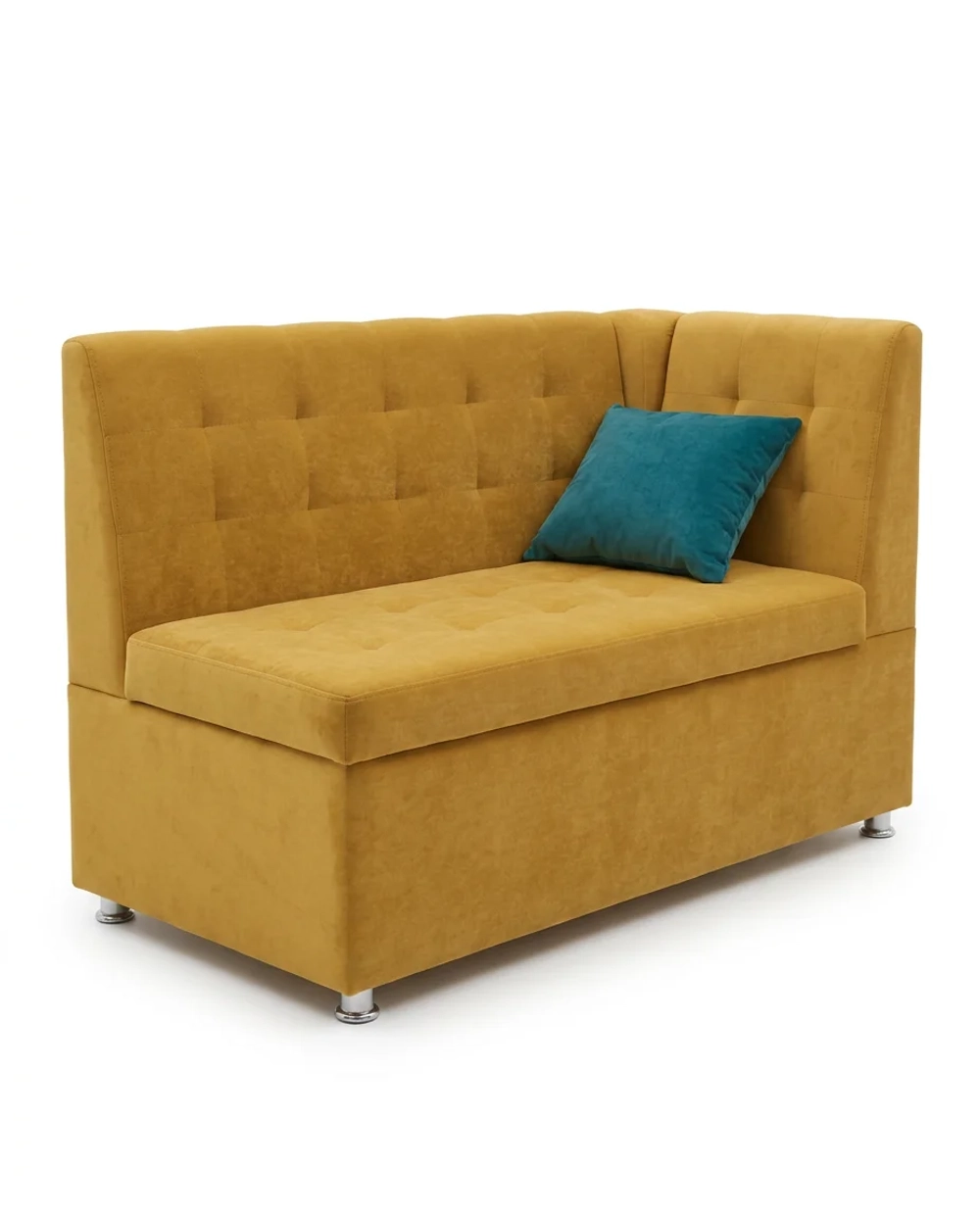 Скамья прямая Лофт с боковой спинкой (жёлтая)