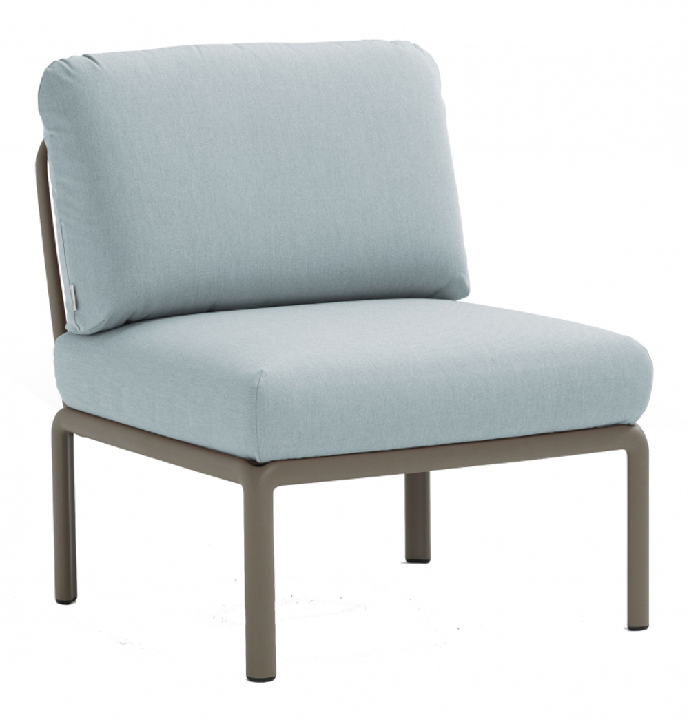 Модуль центральный пластиковый с подушками Nardi Komodo Elemento Centrale, тортора, лед