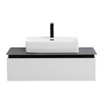 Мебель для ванной со столешницей и накладной раковиной Cezares SLIDER 100 Bianco Opaco SLIDER-1000-1C-SO-BO