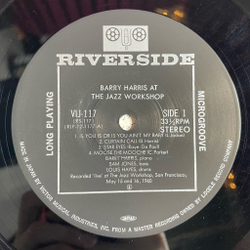 Винтажная виниловая пластинка LP Barry Harris At The Jazz Workshop (Japan 1984) (Obi)