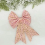 Бант на ёлку «Шик» 16*23 см, Розовый
