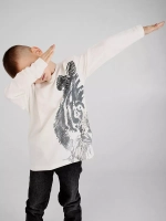 Лонгслив школьный для мальчика с принтом