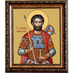 Иоанн Воин святой мученик. Икона на холсте.