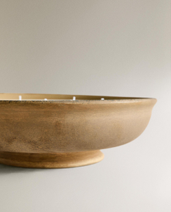 Zara Home Свеча ароматическая Incense Leather 1200 г, растительный воск, аромат восточный древесный, Коричневый