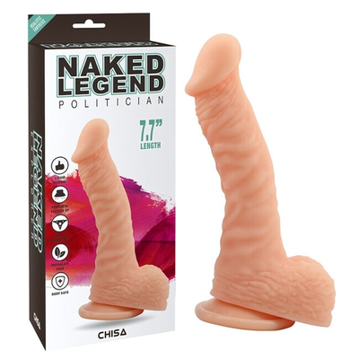 Силиконовый фаллоимитатор Politician (Цвет: телесный)
