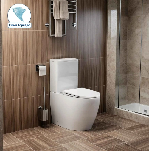 Унитаз VINCE Tornado напольный безободковый Ceruttispa CT10373 (630х350х795) Ceruttispa