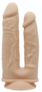 Телесный анально-вагинальный вибромассажер Model 1 с пультом ДУ (Цвет: телесный)