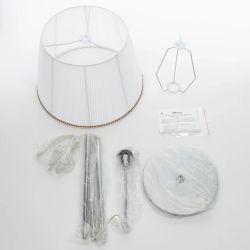 Citilux Линц CL402970 Торшер хром с белым абажуром