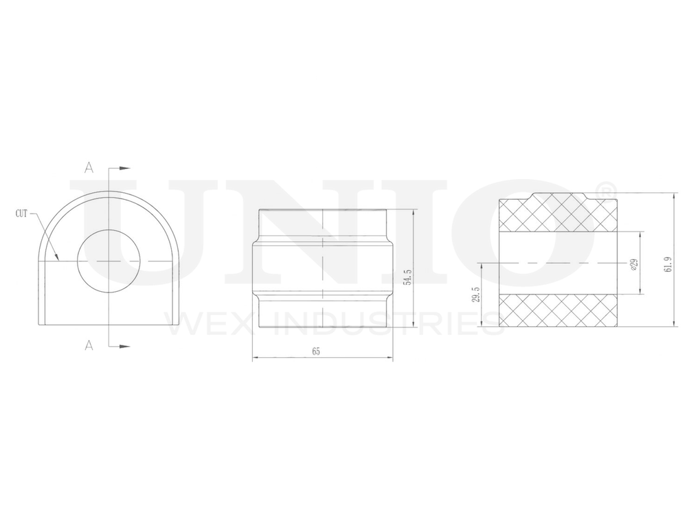 Втулка переднего стабилизатора UNIO RMP-10063