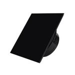 Вытяжной тонкий вентилятор для ванн ММ-Р 06 стекло прямое 90 м³/час с обратным клапаном черный глянец