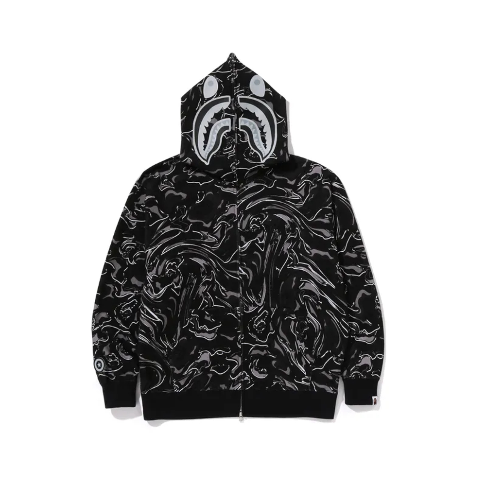 A Bathing Ape Marbling Camo Shark Relaxed Fit Full Zip Худи