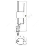 Арматура для бачка наливная Uni Bottom 1/2" нижнее подключение OLI 562162