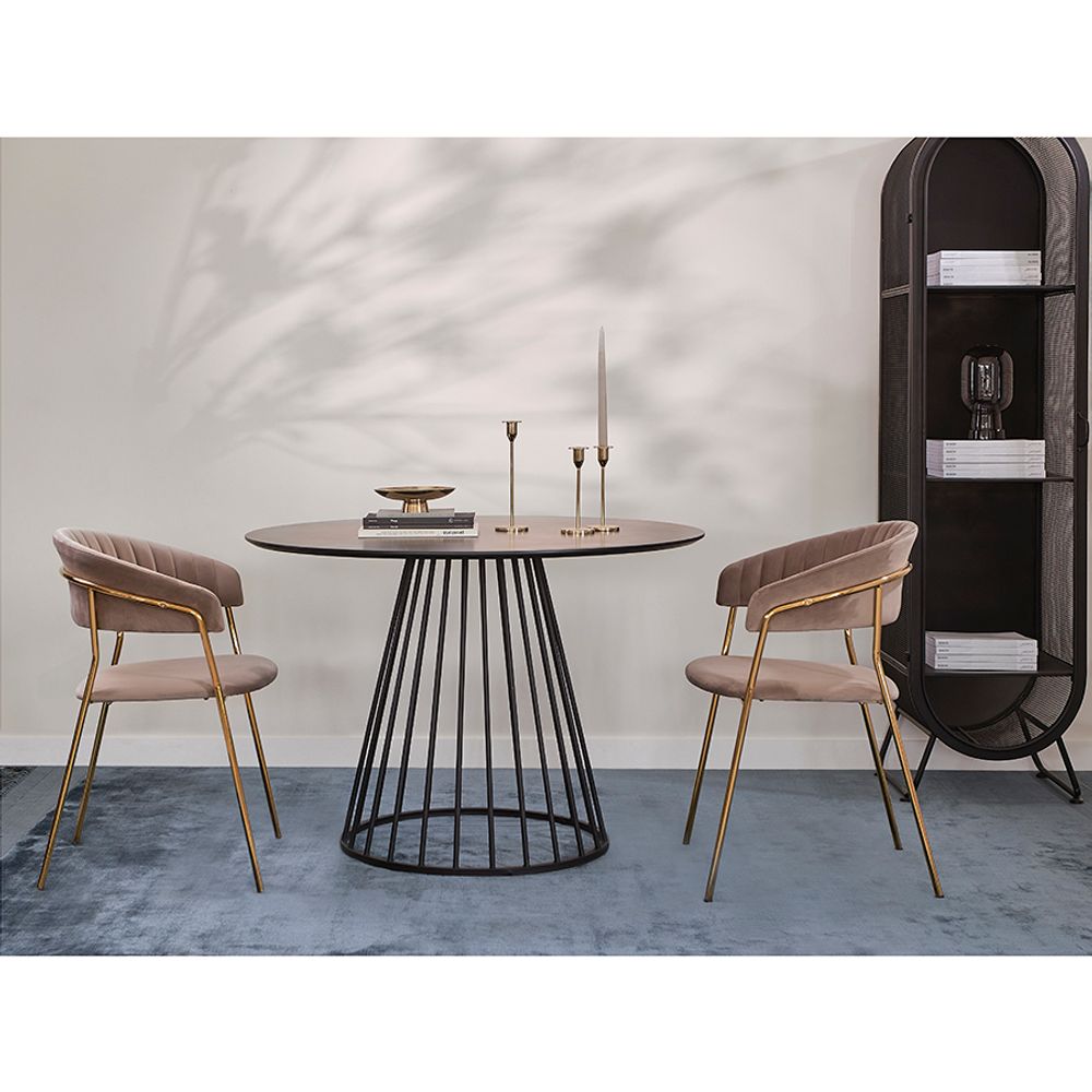 Стул Stefany, велюр, серый