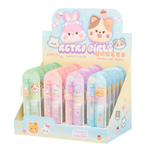 Карандаш автоматический, чернографитный, JIANDAN, с запасными грифелями, 4 цвета корпуса с зайчиками, 24 шт