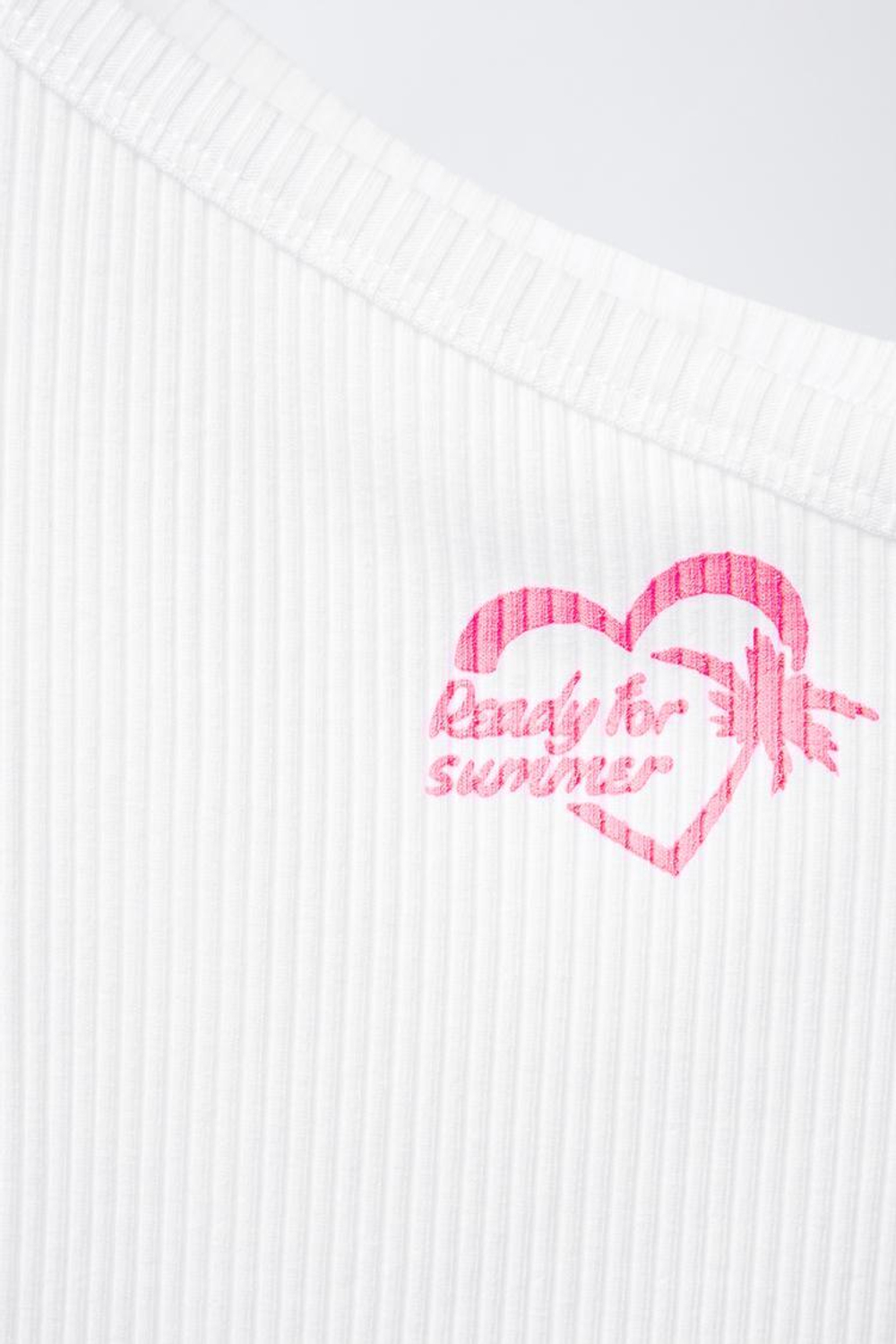 ZARA АСИММЕТРИЧНЫЙ ТОП В РУБЧИК С БУСИНАМИ, БЕЛЫЙ