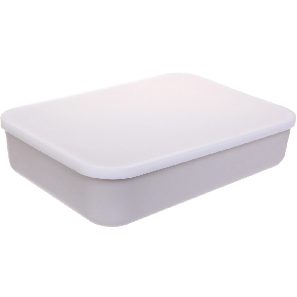 Корзина - органайзер с крышкой для хранения «БИСКОТТИ», цвет серый, 36.5*26.5*8.5см