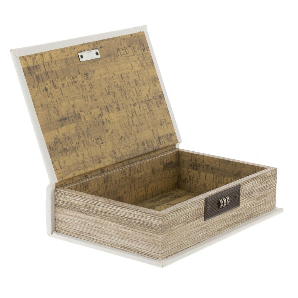 GAEM Шкатулка-книга с кодовым замком, L18 W7 H27 см