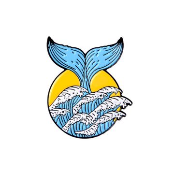 Пин на рюкзак и одежду. Wave