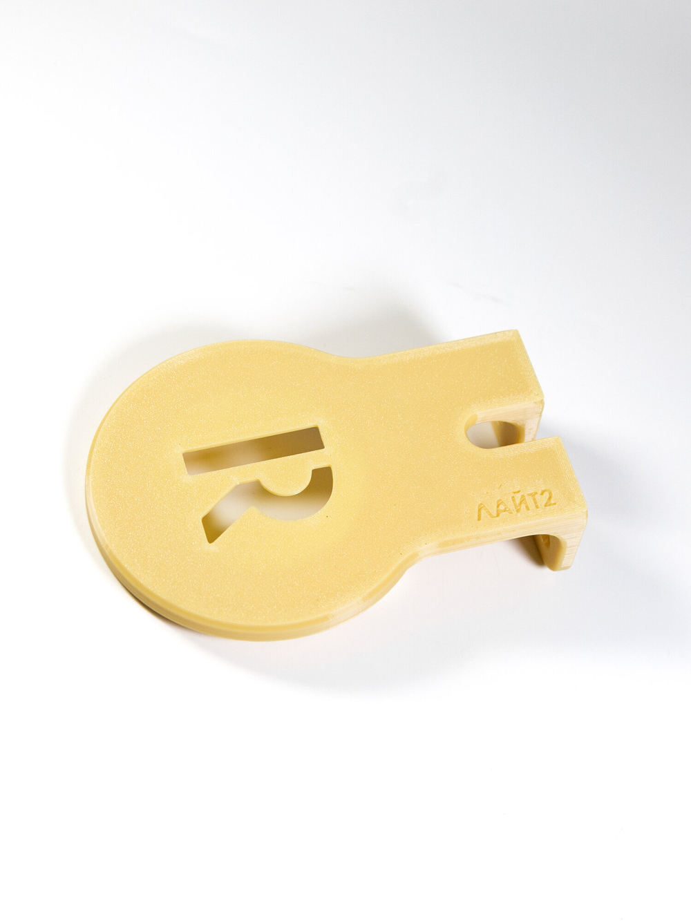 Настенный кронштейн-полка для Яндекс станций (Алиса) Лайт 2, бежевый, 3D печать, совместимость YNDX-00026