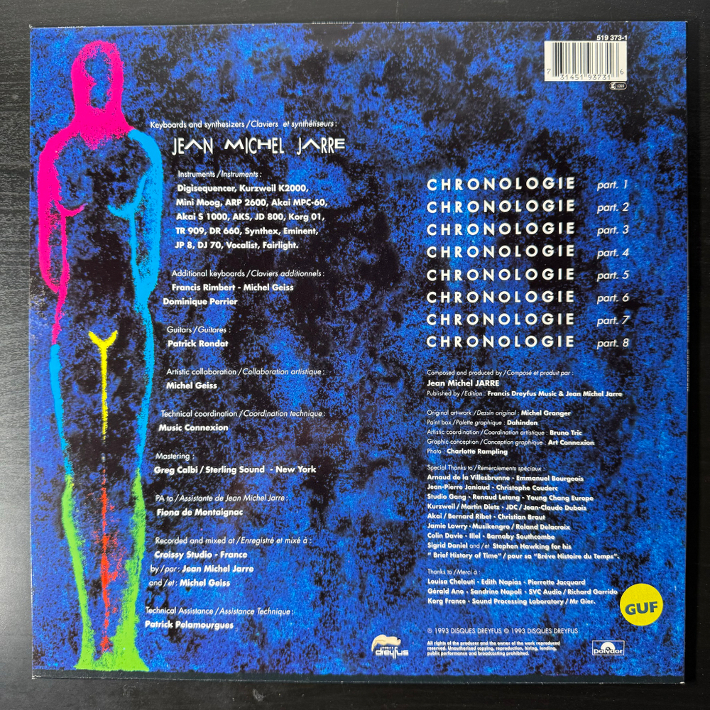 Jean Michel Jarre ‎– Chronologie (Германия 1993г.)