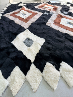 Покрывало меховое ковер из шкуры овчины