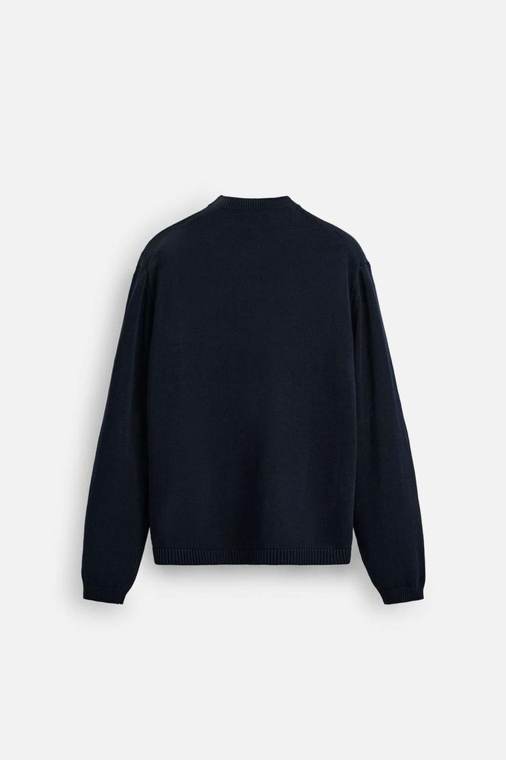 ZARA СВИТЕР ИЗ ШЕЛКА И ЛЬНА, МОРСКОЙ ТЕМНО-СИНИЙ