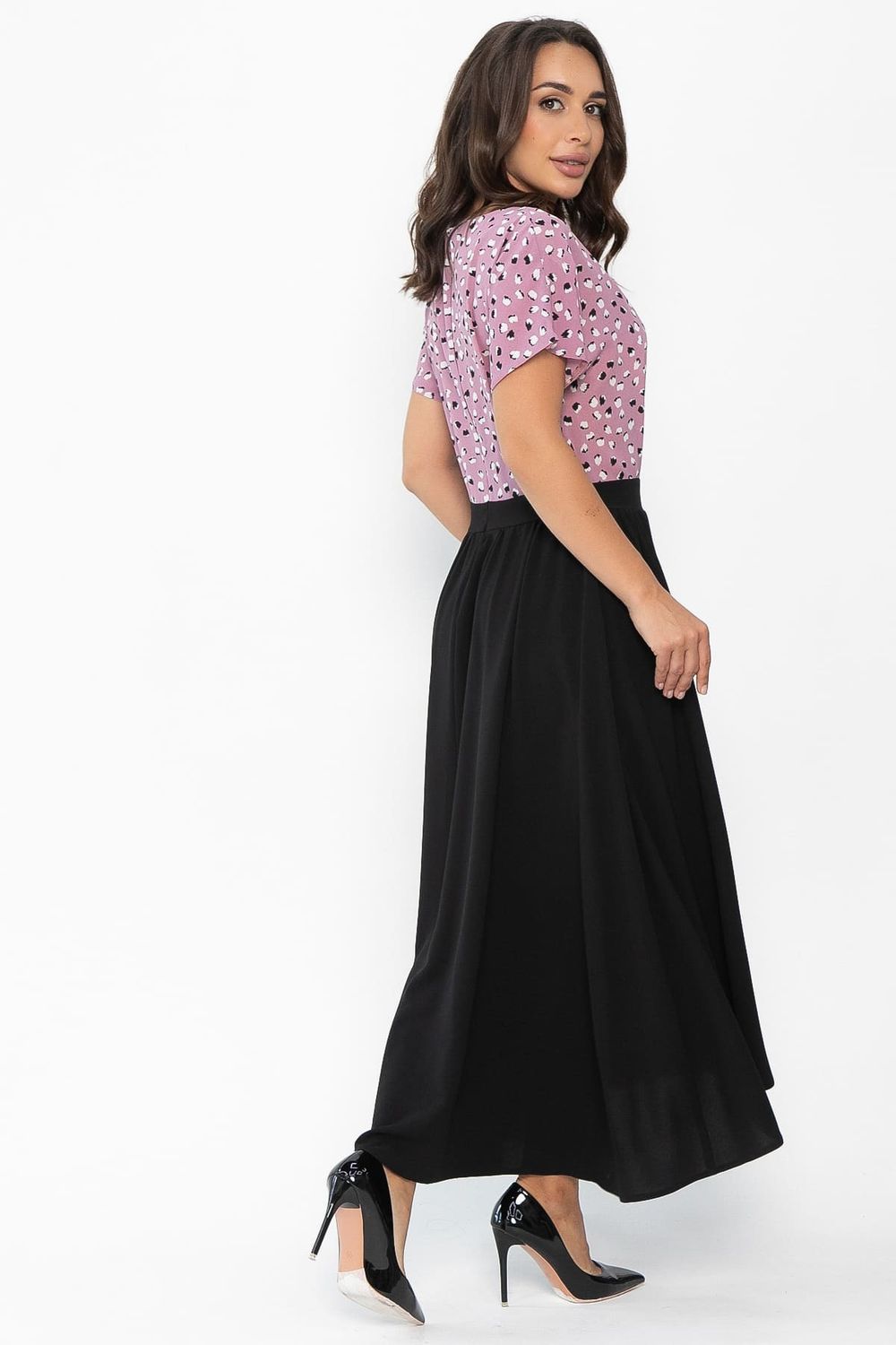 Платье Бруния (черно-розовое) П13997-16М LT Collection