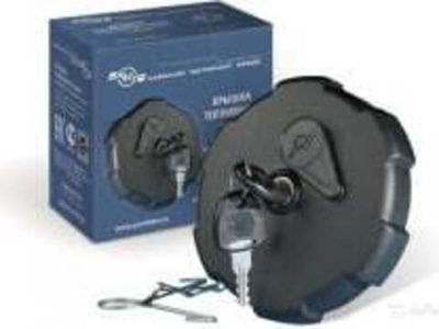 Крышка 80-1103010-02 полуоборотная с замком, с цепочкой, нержавеющая КМЗ