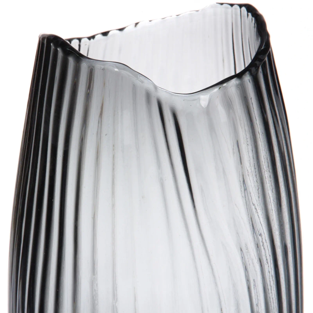 Ваза стеклянная «GREY GLASS» 15,5*23*9см