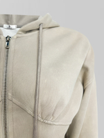 Костюм спортивный Rainbow Yan 1137 из укороченной толстовки с капюшоном и брюк с разрезами внизу