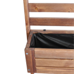 Ящик навесной деревянный для цветов и растений Эпларо, для хранения на балкон, в сад, в прихожую, венге