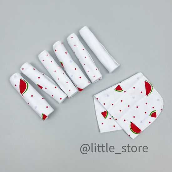 Комплект платочков хлопковых "Арбузики"