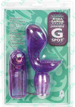 Фиолетовый вибромассажер для G-точки и клитора