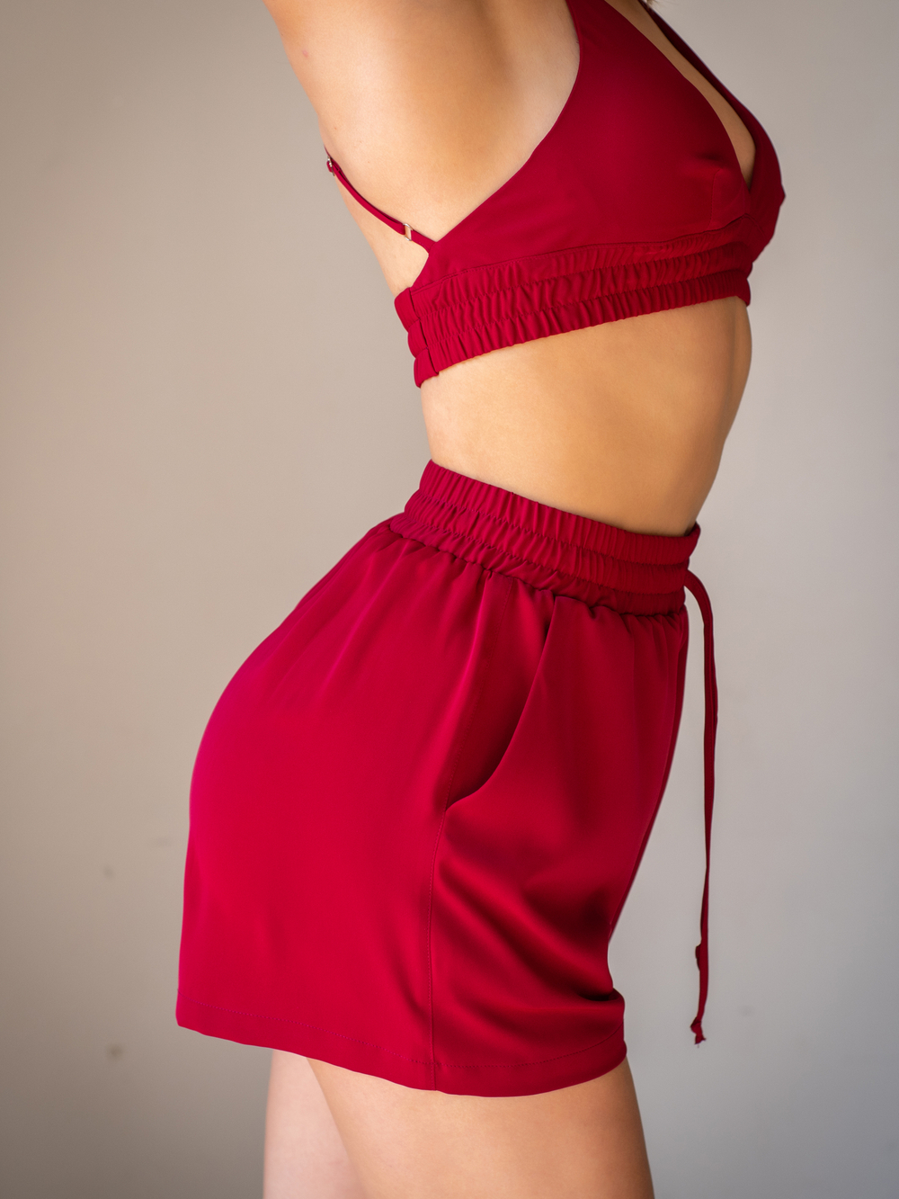 FOSTER Bermuda shorts, Dark Red