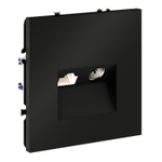 Розетка телевизионная встраиваемая VOLTUM S70 TV+RJ45 кат. 6, (черный матовый)