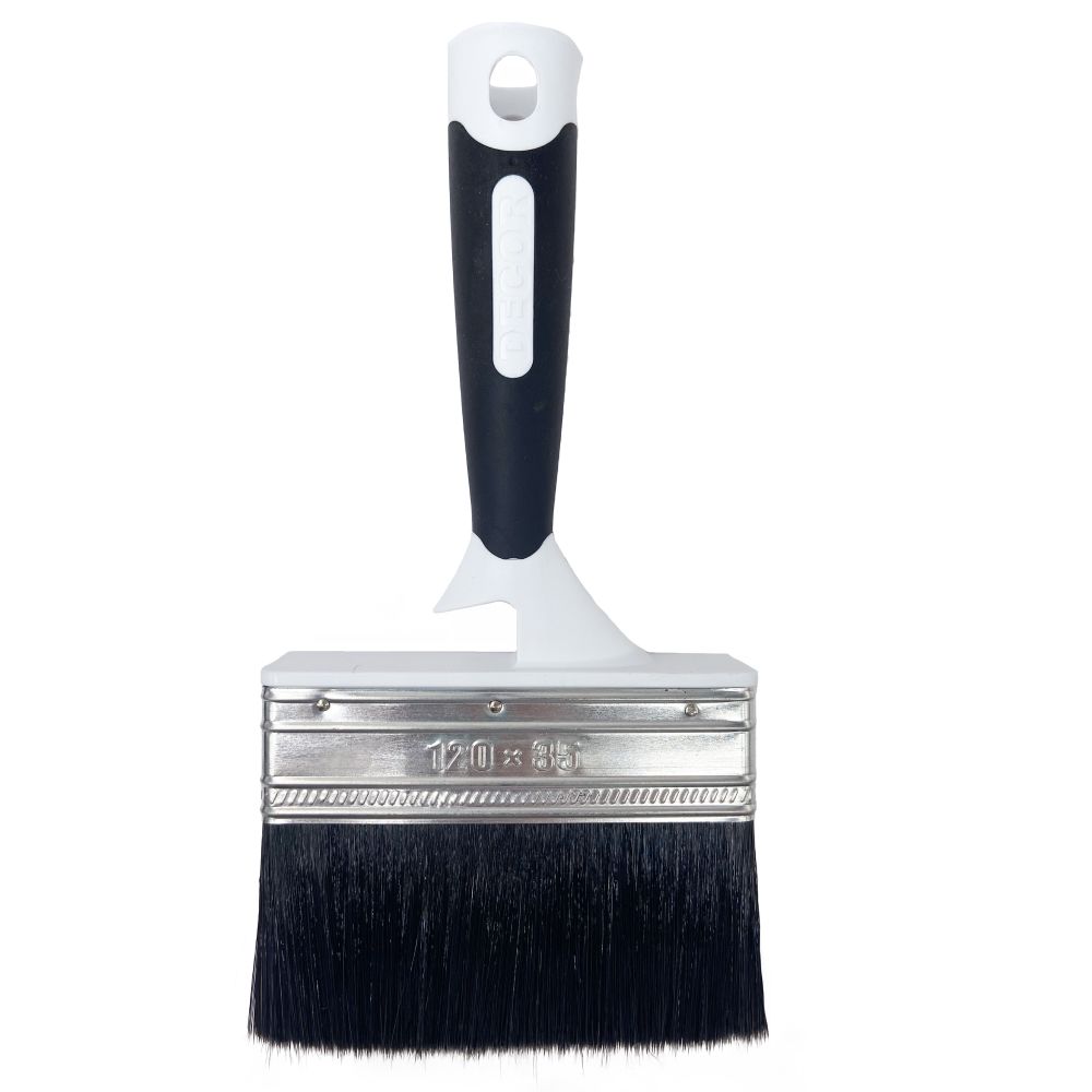 Кисть плоская  Для подготов.работ  135мм*25*54мм  чёрный синтет.ворс, 2К ручка/840-135