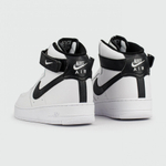 кроссовки Nike Air Force 1 Mid White Black Swoosh